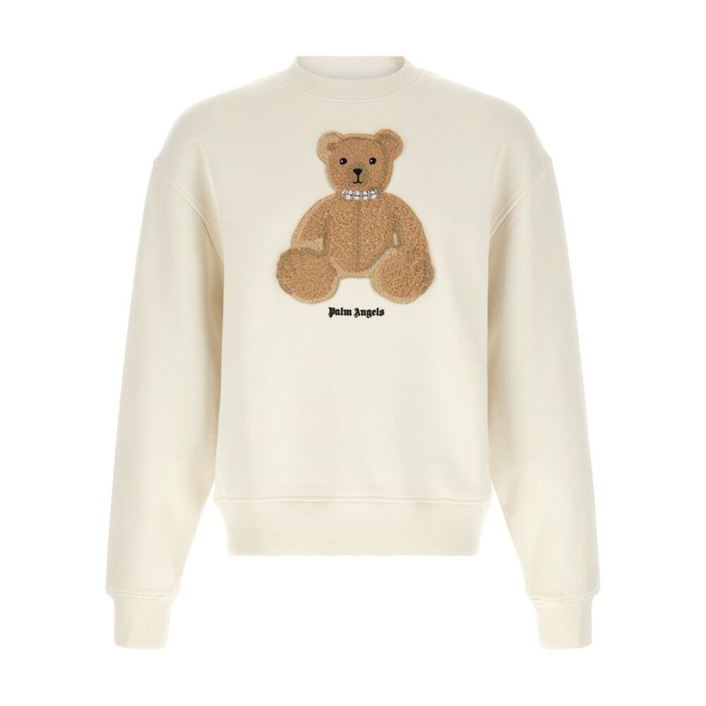 Palm Angels White Cotton Men's Sweatshirt